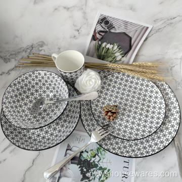 Glitter Star Pad Printing Dinner Sets